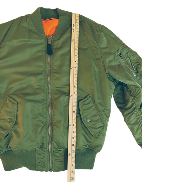 ALPHA INDUSTRIES MA-1 BOMBER JACKET, UNISEX SIZE MM/WL, SAGE - Picture 10 of 11